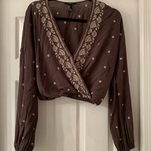 Forever 21 Embroidered Blouse